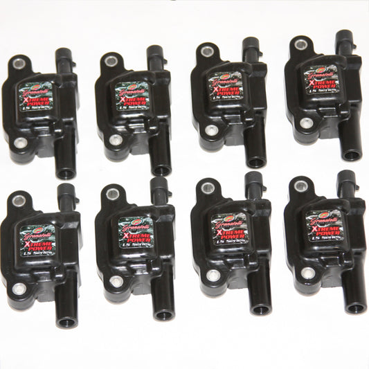 Granatelli 14-23 GM LT Direct Ignition Coil Packs - Black (Set of 8)