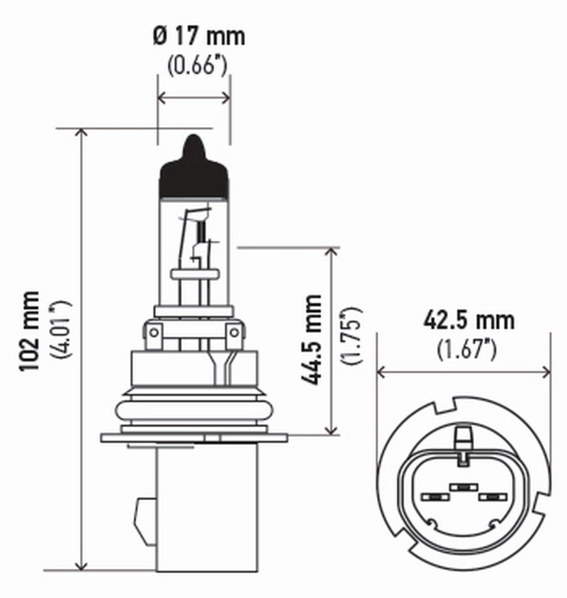 Hella Bulb 9007/Hb5 12V 65/55W Px29T T4625(2)