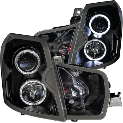 ANZO 2003-2007 Cadillac CTS Projector Headlights w/ Halo Black