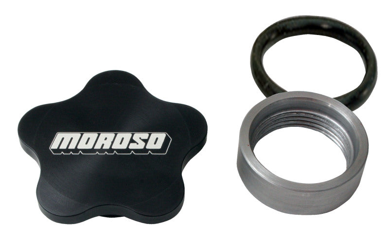 Moroso Universal Filler Cap Kit - 1-3/8-12 - Aluminum Bung - Black Anodized