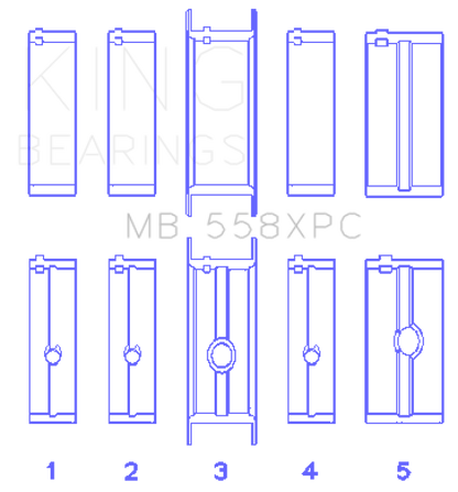 King Chrysler 273, 301, 313, 318, 340 Crankshaft Main Bearing Set