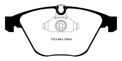 EBC 08-10 BMW M3 4.0 (E90) Yellowstuff Front Brake Pads