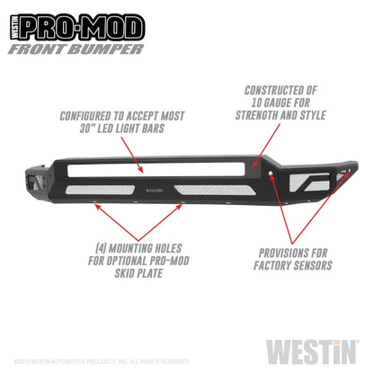 Westin 2020 Chevrolet Silverado 2500/3500 Pro-Mod Front Bumper - Textured Black