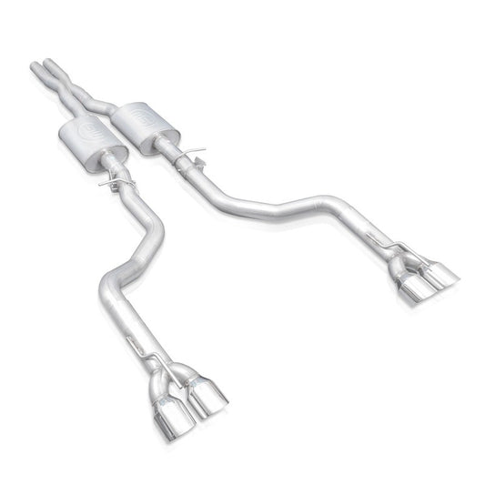 Stainless Works 15-19 Dodge Challenger 6.2L/6.4L Hemi 3in Redline Catback X-Pipe w/4in Quad Tips