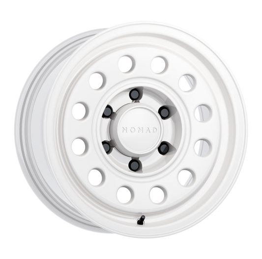 Nomad N501SA Convoy 15x7in / 5x114.3 BP / -10mm Offset / 83.82mm Bore - Gloss White Wheel