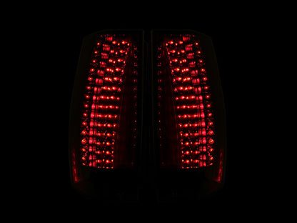 ANZO 2007-2014 Chevrolet Suburban LED Taillights Red/Clear - Escalade Look