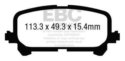 EBC 14+ Acura MDX 3.5 Ultimax2 Rear Brake Pads