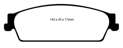 EBC 09-14 Cadillac Escalade 6.0 Hybrid Greenstuff Rear Brake Pads