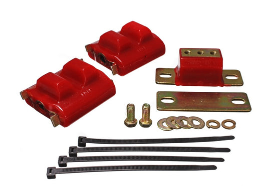 Energy Suspension 73-92 Chevrolet Camaro Red Motor and Transmission Mounts; Zinc Finish