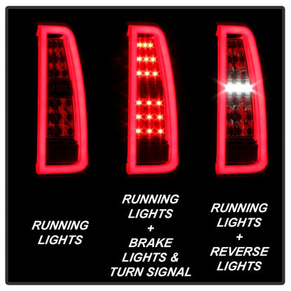 Spyder Chevy Tahoe / Suburban 15-17 LED Tail Lights - Red Clear (ALT-YD-CTA15-LED-RC)