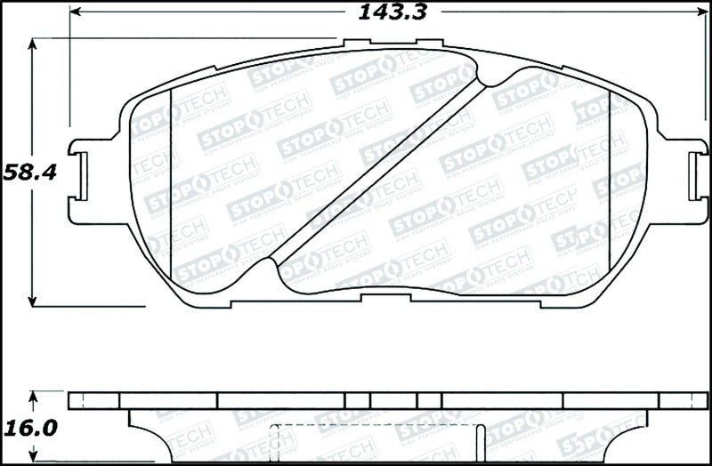 StopTech Street Select Brake Pads - Front