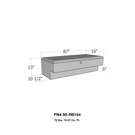 Westin/Brute LoSider Side Rail 87in Box - Aluminum