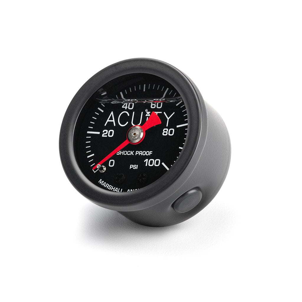 Acuity - 100 PSI Fuel Pressure Gauge in Satin Black Finish