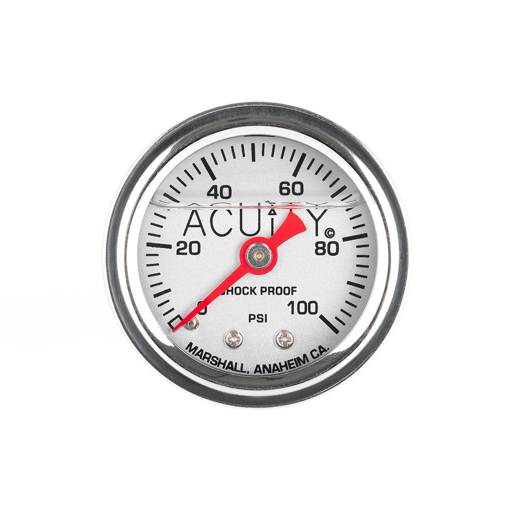 Acuity - 100 PSI Fuel Pressure Gauge in Polished Stainless Finish