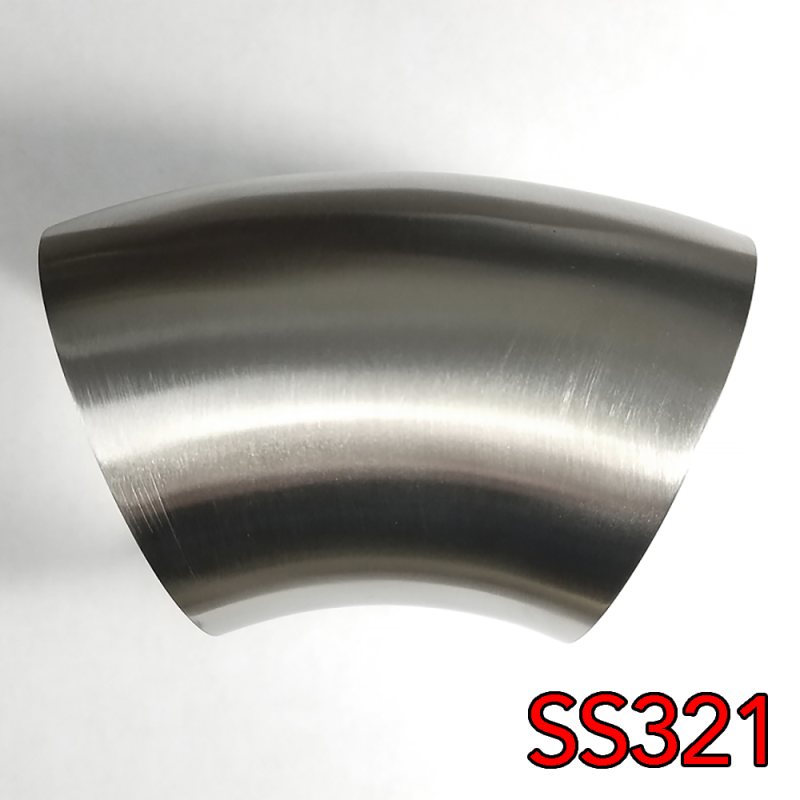 Stainless Bros 2.13in SS321 45 Deg Mandrel Bend Elbow - 1D Radius 16GA/.065in Wall (No Leg)