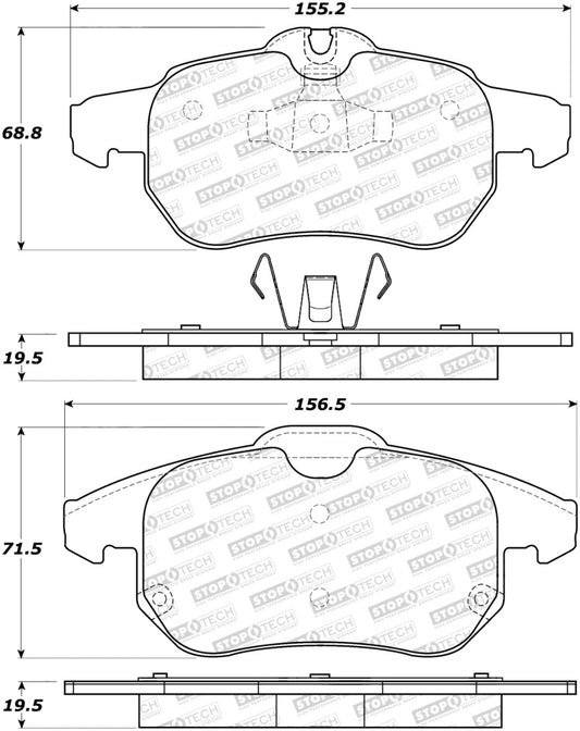 StopTech Performance 03-05 Saab 9-3 Front Brake Pads