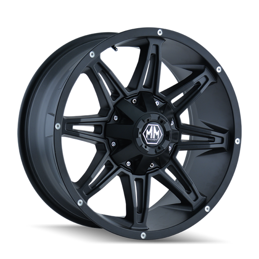 Mayhem 8090 Rampage 20x9 / 8x180 BP / 18mm Offset / 124.1mm Hub Matte Black Wheel