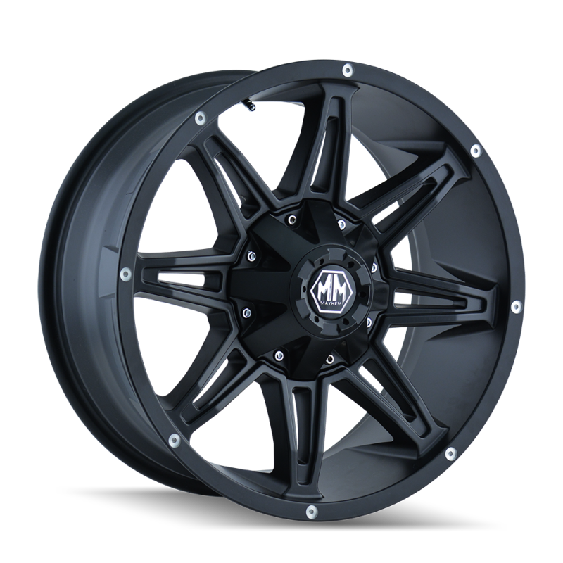 Mayhem 8090 Rampage 18x9 / 5x114.3 BP / -12mm Offset / 87mm Hub Matte Black Wheel