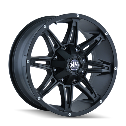 Mayhem 8090 Rampage 17x9 / 5x114.3 BP / -12mm Offset / 87mm Hub Matte Black Wheel