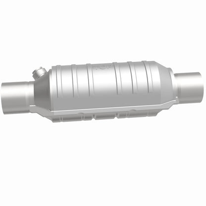 MagnaFlow Univ Cat Conv 2in Inlet/Outlet Ctr/Ctr Round 11in Body L x 5.125in W x 15in Overall L