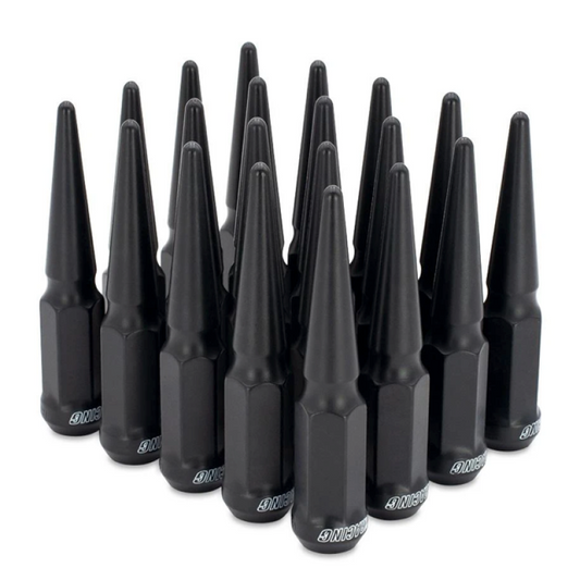 BLOX Racing Spike Forged Lug Nuts - Flat Black 14 x 1.50mm - Set of 20