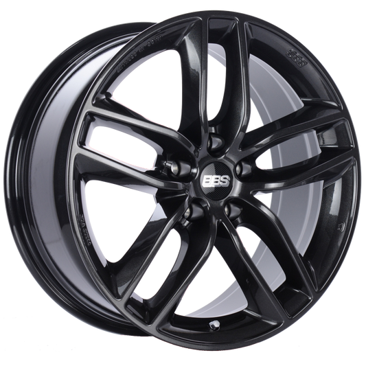 BBS SX 19x8.5 5x112 ET46 Crystal Black Wheel -82mm PFS/Clip Required