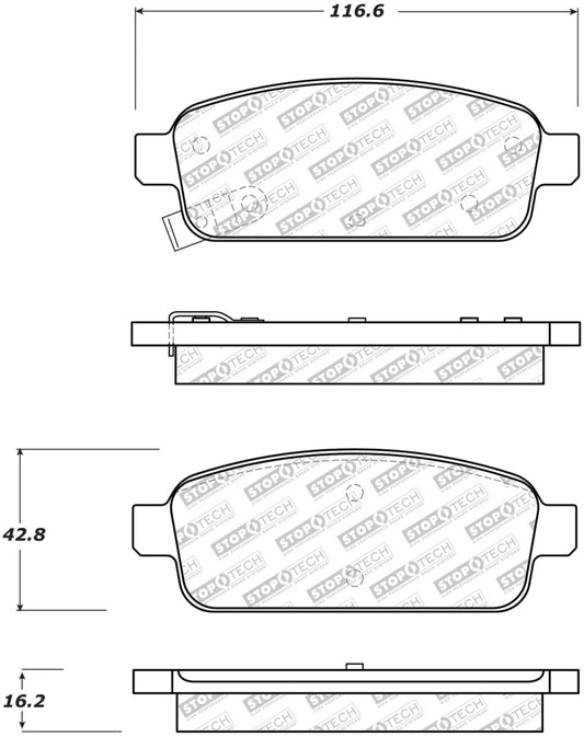 StopTech Street Select Brake Pads - Rear