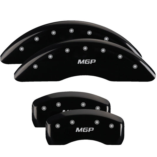 MGP 4 Caliper Covers Engraved Front & Rear Hummer Black finish silver ch