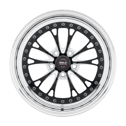 Weld Vitesse 17x10 / 5x4.5mm BP / 8in. BS Low Pad Black Wheel - Polished Non-Beadlock