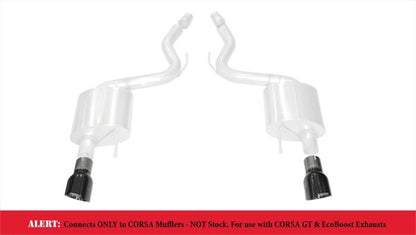 Corsa 2015-2025 Ford Mustang GT 3.0in Inlet / 4.5in Outlet Black PVD Tip Kit (For Corsa ExhaustOnly)