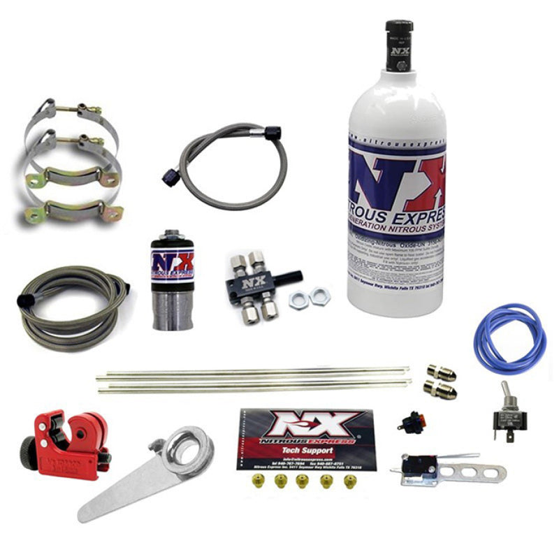 Nitrous Express Motorcycle 4 Cyl Dry Nitrous Kit w/2.5lb Bottle