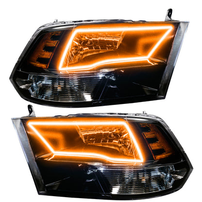 Oracle Lighting 09-18 RAM 1500 Sport Halo Headlights - Blk Housing w/RF Controller