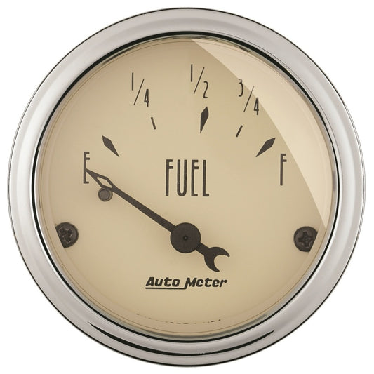 Autometer 2in 73 E/8-12 F Antique Beige Fuel Level Gauge