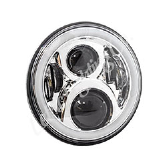 Letric Lighting 7in Led Chrome Full-Halo Indian