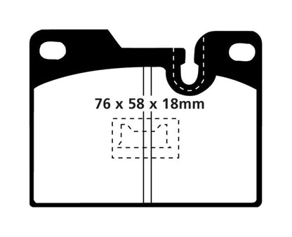 EBC 79-88 Porsche 924 2.0 Turbo Yellowstuff Rear Brake Pads