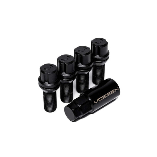 Vossen 28mm Lock Bolt - 14x1.25 - 17mm Hex - Cone Seat - Black (Set of 4)