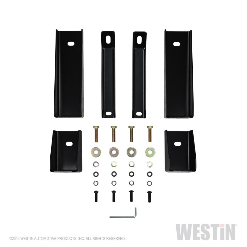 Westin 2019 Chevrolet Silverado/Sierra 1500 Crew Cab E-Series 3 Nerf Step Bars - Black