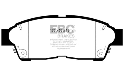 EBC 93-97 Geo Prizm 1.6 Greenstuff Front Brake Pads