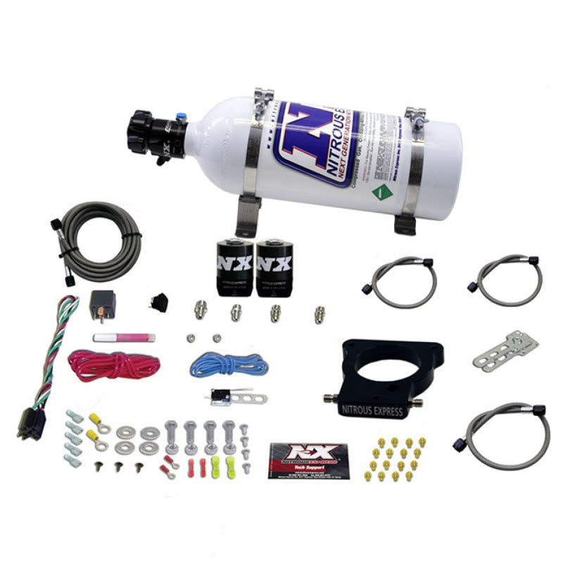 Nitrous Express GM LS 78mm 3-Bolt Nitrous Plate Kit (50-350HP) w/5lb Bottle