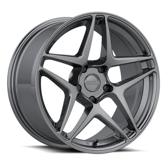 Kansei K15G Astro 18x9in / 5x120 BP / 22mm Offset / 72.56mm Bore - Gunmetal Wheel