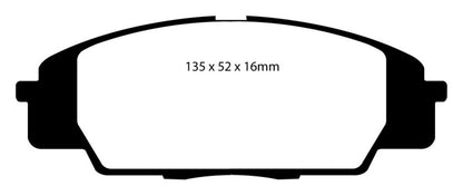 EBC 07-11 Acura CSX (Canada) 2.0 Type S Yellowstuff Front Brake Pads