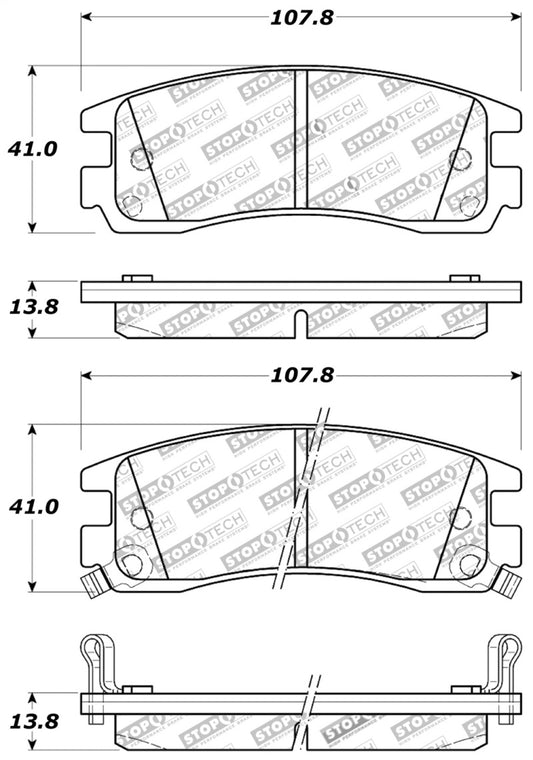 StopTech Sport Brake Pads w/Shims and Hardware - Front