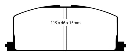 EBC 83-86 Toyota Camry 2.0 Redstuff Front Brake Pads