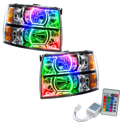 Oracle 07-13 Chevrolet Silverado SMD HL - Square Style - ColorSHIFT w/ Simple Cntrl SEE WARRANTY