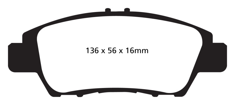 EBC 10+ Honda CR-Z 1.5 Hybrid Greenstuff Front Brake Pads