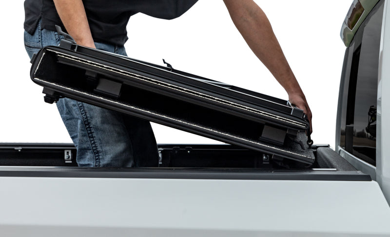 Access LOMAX Pro Series TriFold Cover 02-19 Dodge Ram 2500 6ft4in Bed (w/o Rambox) -Blk Diamond Mist