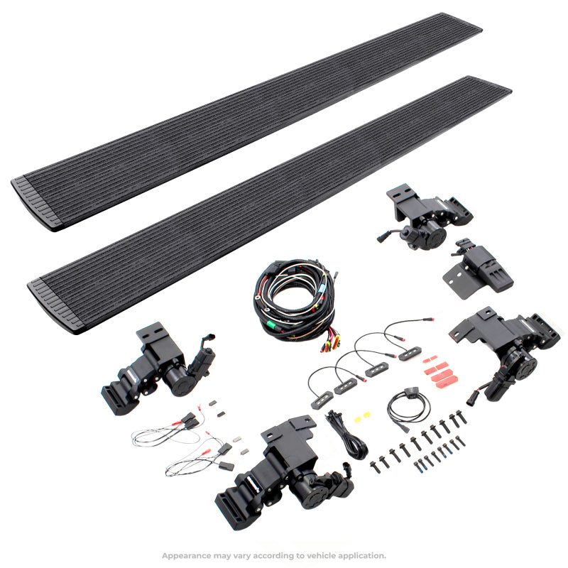 RealTruck 08-16 Ford F-250/350 Super Duty CC 4dr VoltStep Electric Running Board Kit - Bedliner Coat