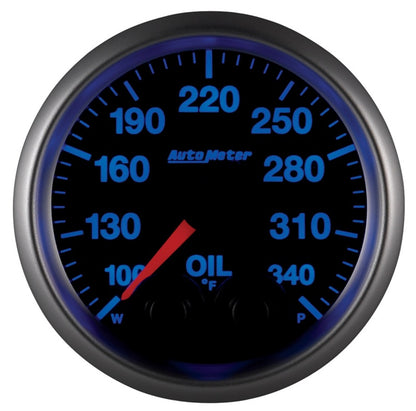 Autometer Elite 52mm 100-340 Deg F Oil Temp Peak & Warn w/ Electronic Control Gauge