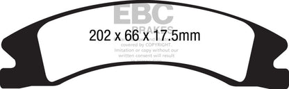 EBC 15+ Cadillac Escalade Ext/Esv 6.2 2WD Greenstuff Front Brake Pads