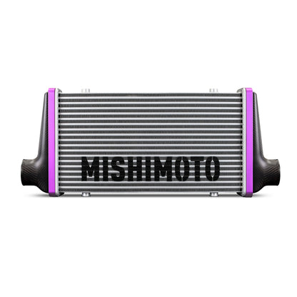 Mishimoto Universal Carbon Fiber Intercooler - Gloss Tanks - 600mm Gold Core - S-Flow - C V-Band